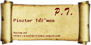 Piszter Tímea névjegykártya